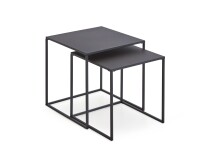 Couchtisch >Tina< in Schwarz, Metall - 38x41x38cm...