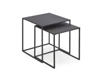 Couchtisch >Tina< in Schwarz, Metall - 38x41x38cm...