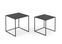 Couchtisch >Tina< in Schwarz, Metall - 38x41x38cm (BxHxT)