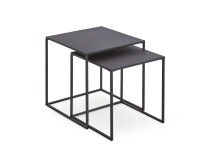 Couchtisch >Tina< in Schwarz, Metall - 38x41x38cm...