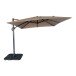 Sonnenschirm >Baza< in Beige, Aluminium, Polyester - 295x260x295cm (BxHxT)