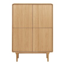 Highboard >Darwin< in Natürlich, MDF, Eiche -...