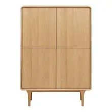 Highboard >Darwin< in Natürlich, MDF, Eiche -...