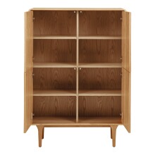 Highboard >Darwin< in Natürlich, MDF, Eiche - 100x140x40cm (BxHxT)