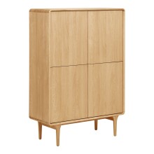 Highboard >Darwin< in Natürlich, MDF, Eiche - 100x140x40cm (BxHxT)