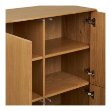 Highboard >Darwin< in Natürlich, MDF, Eiche - 100x140x40cm (BxHxT)