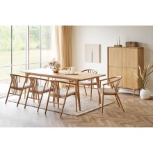 Highboard >Darwin< in Natürlich, MDF, Eiche - 100x140x40cm (BxHxT)