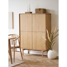 Highboard >Darwin< in Natürlich, MDF, Eiche -...