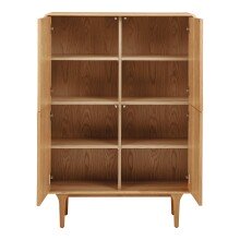 Highboard >Darwin< in Natürlich, MDF, Eiche - 100x140x40cm (BxHxT)