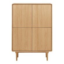 Highboard >Darwin< in Natürlich, MDF, Eiche -...