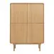 Highboard >Darwin< in Natürlich, MDF, Eiche - 100x140x40cm (BxHxT)