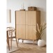 Highboard >Darwin< in Natürlich, MDF, Eiche - 100x140x40cm (BxHxT)