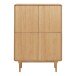 Highboard >Darwin< in Natürlich, MDF, Eiche - 100x140x40cm (BxHxT)