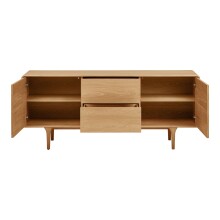 Lowboard >Darwin< in naturfarben, MDF, Eiche - 180x75x45cm (BxHxT)