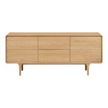 Lowboard >Darwin< in naturfarben, MDF, Eiche - 180x75x45cm (BxHxT)