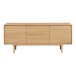 Lowboard >Darwin< in naturfarben, MDF, Eiche - 180x75x45cm (BxHxT)
