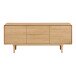 Lowboard >Darwin< in naturfarben, MDF, Eiche - 180x75x45cm (BxHxT)