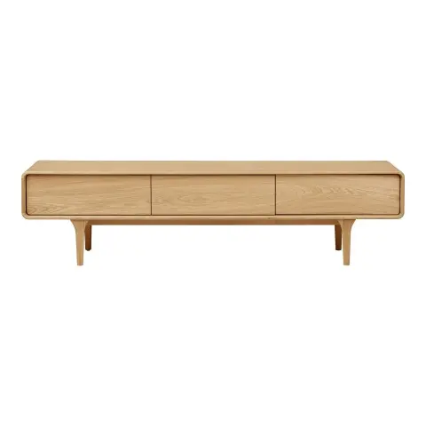 Lowboard >Darwin< in naturfarben, MDF, Eiche - 180x45x45cm (BxHxT)