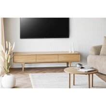 Lowboard >Darwin< in naturfarben, MDF, Eiche - 180x45x45cm (BxHxT)