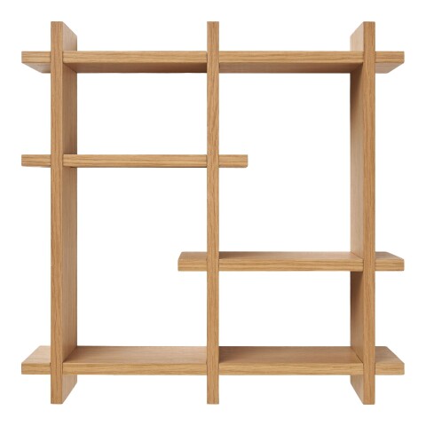 Wandregal >Olsberg< in natürlich, MDF, Eichenfurnier - 40x40x12cm (BxHxT)