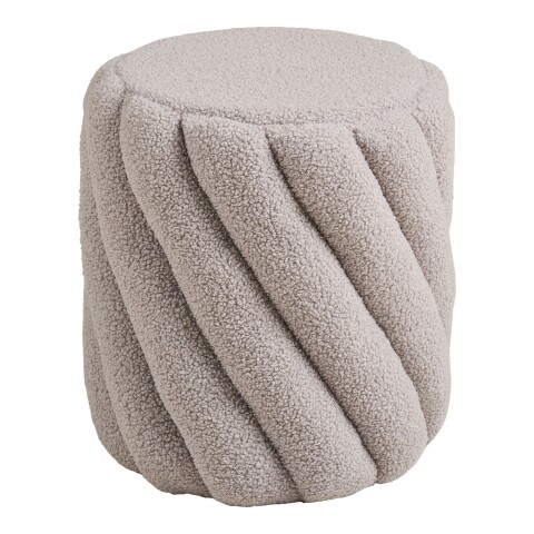 Pouf >Sana< in Grau, Bezugsstoff - 38x40x38cm (BxHxT)