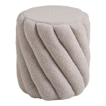 Pouf >Sana< in Grau, Bezugsstoff - 38x40x38cm (BxHxT)