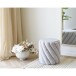Pouf >Sana< in Grau, Bezugsstoff - 38x40x38cm (BxHxT)