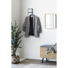 Wandgarderobe >Trento< in grün, Metall - 3x82x30cm (BxHxT)