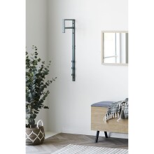 Wandgarderobe >Trento< in grün, Metall - 3x82x30cm (BxHxT)