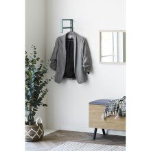 Wandgarderobe >Trento< in grün, Metall -...