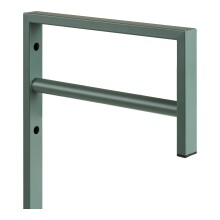 Wandgarderobe >Trento< in grün, Metall - 3x82x30cm (BxHxT)