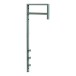 Wandgarderobe >Trento< in grün, Metall - 3x82x30cm (BxHxT)