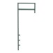 Wandgarderobe >Trento< in grün, Metall - 3x82x30cm (BxHxT)