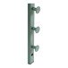 Wandgarderobe >Trento< in grün, Metall - 3x82x30cm (BxHxT)