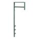 Wandgarderobe >Trento< in grün, Metall - 3x82x30cm (BxHxT)