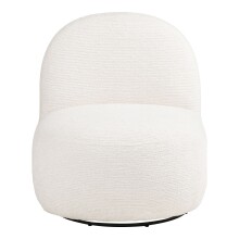 Drehsessel >Milo< in weiss, Bezugsstoff - 67x70x74cm (BxHxT)