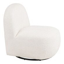 Drehsessel >Milo< in weiss, Bezugsstoff - 67x70x74cm (BxHxT)