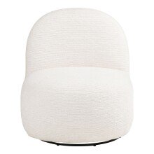 Drehsessel >Milo< in weiss, Bezugsstoff - 67x70x74cm (BxHxT)