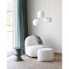 Drehsessel >Milo< in weiss, Bezugsstoff - 67x70x74cm (BxHxT)