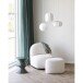 Drehsessel >Milo< in weiss, Bezugsstoff - 67x70x74cm (BxHxT)