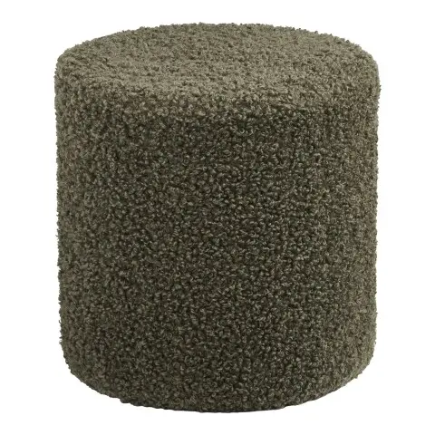 Pouf >Ejby< in Grün, Polyester - 34x36x34cm (BxHxT)