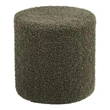 Pouf >Ejby< in Grün, Polyester - 34x36x34cm...