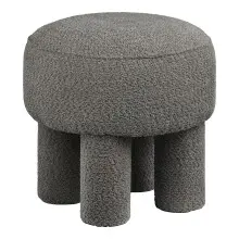 Pouf >Canberra< in anthrazitgrau (Holzkohle),...
