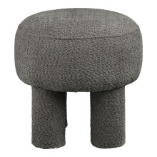 Pouf >Canberra< in anthrazitgrau (Holzkohle), Polyester - 43x43x43cm (BxHxT)