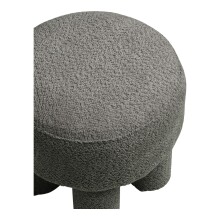 Pouf >Canberra< in anthrazitgrau (Holzkohle), Polyester - 43x43x43cm (BxHxT)