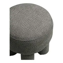 Pouf >Canberra< in anthrazitgrau (Holzkohle), Polyester - 43x43x43cm (BxHxT)
