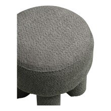 Pouf >Canberra< in anthrazitgrau (Holzkohle), Polyester - 43x43x43cm (BxHxT)