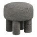 Pouf >Canberra< in anthrazitgrau (Holzkohle), Polyester - 43x43x43cm (BxHxT)