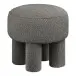 Pouf >Canberra< in anthrazitgrau (Holzkohle), Polyester - 43x43x43cm (BxHxT)