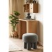 Pouf >Canberra< in anthrazitgrau (Holzkohle), Polyester - 43x43x43cm (BxHxT)